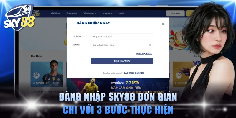 Đăng nhập SKY88 đơn giản chỉ với 3 bước thực hiện